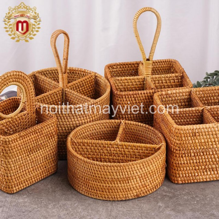 Khay Đựng Đồ Mây Tre KDMT0040